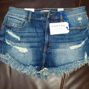 NWT Lulu high-rise cut-off shorties